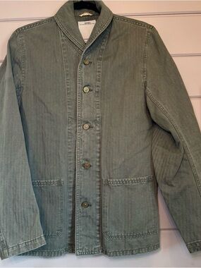 Visvim ICT 15SS Artifact Coverall Jacket Herringbone Twill Army Green - Size 2